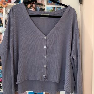Urban outfitters purple/greyish sweater top. Super lightweight and has buttons.